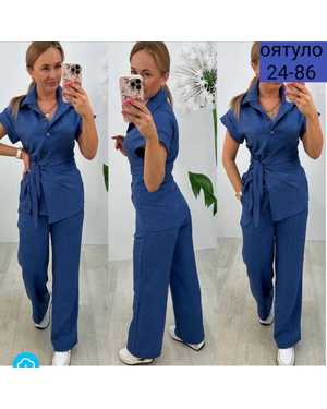 ЖЕНСКИЙ КОСТЮМ ДВОЙКА ТКАНЬ ЛЁН