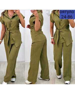 ЖЕНСКИЙ КОСТЮМ ДВОЙКА ТКАНЬ ЛЁН