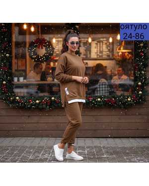 ЖЕНСКИЙ КОСТЮМ ДВОЙКА ТКАНЬ ТРИКОТАЖ