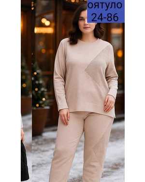 ЖЕНСКИЙ КОСТЮМ ДВОЙКА ТКАНЬ КАШЕМИР С СТРАЗАМИ