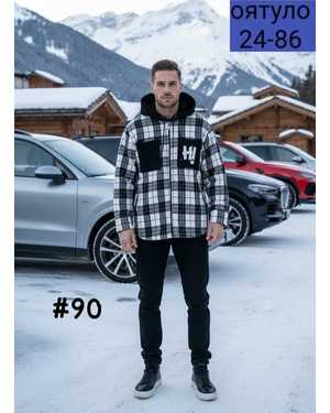 РУБАШКА ТКАНЬ КАШЕМИР С МЕХОМ