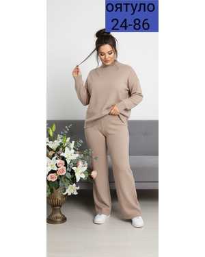 ЖЕНСКИЙ КОСТЮМ ДВОЙКА ТКАНЬ ШЕРСТЯНАЯ ЛАПША ВЯЗКА