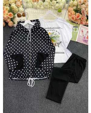 ЖЕНСКИЙ КОСТЮМ ТРОЙКА ТКАНЬ ТРИКОТАЖ, ФУТБОЛКИ ЛАЙТ