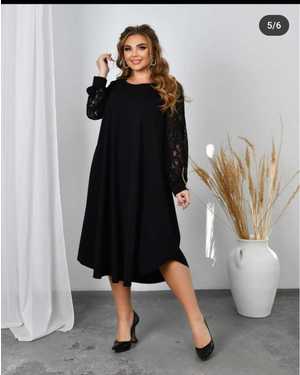 ПЛАТЬЕ ТКАНЬ КРЕП+ГЕПЮР