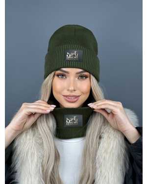 ШАПКА ДВОЙНАЯ + СНУД ОТ 8 ДО 108 ЛЕТ РАЗМЕР: ЕДИНЫЙ 70% ШЕРСТЬ, 30% АКРИЛ СЕЗОН ЗИМА