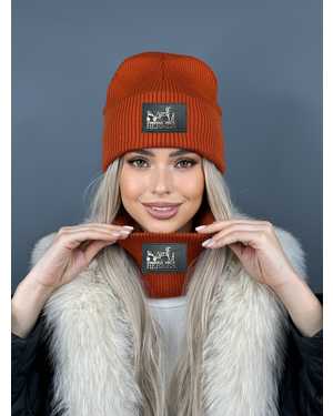 ШАПКА ДВОЙНАЯ + СНУД ОТ 8 ДО 108 ЛЕТ РАЗМЕР: ЕДИНЫЙ 70% ШЕРСТЬ, 30% АКРИЛ СЕЗОН ЗИМА