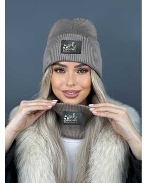 ШАПКА ДВОЙНАЯ + СНУД ОТ 8 ДО 108 ЛЕТ РАЗМЕР: ЕДИНЫЙ 70% ШЕРСТЬ, 30% АКРИЛ СЕЗОН ЗИМА