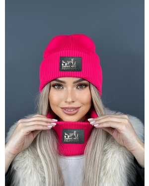 ШАПКА ДВОЙНАЯ + СНУД ОТ 8 ДО 108 ЛЕТ РАЗМЕР: ЕДИНЫЙ 70% ШЕРСТЬ, 30% АКРИЛ СЕЗОН ЗИМА