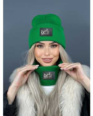 ШАПКА ДВОЙНАЯ + СНУД ОТ 8 ДО 108 ЛЕТ РАЗМЕР: ЕДИНЫЙ 70% ШЕРСТЬ, 30% АКРИЛ СЕЗОН ЗИМА