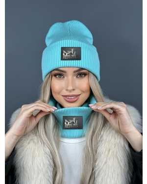 ШАПКА ДВОЙНАЯ + СНУД ОТ 8 ДО 108 ЛЕТ РАЗМЕР: ЕДИНЫЙ 70% ШЕРСТЬ, 30% АКРИЛ СЕЗОН ЗИМА