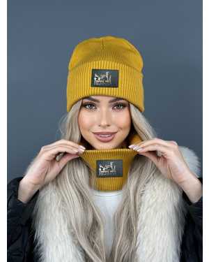 ШАПКА ДВОЙНАЯ + СНУД ОТ 8 ДО 108 ЛЕТ РАЗМЕР: ЕДИНЫЙ 70% ШЕРСТЬ, 30% АКРИЛ СЕЗОН ЗИМА