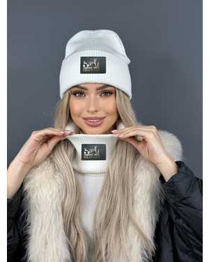 ШАПКА ДВОЙНАЯ + СНУД ОТ 8 ДО 108 ЛЕТ РАЗМЕР: ЕДИНЫЙ 70% ШЕРСТЬ, 30% АКРИЛ СЕЗОН ЗИМА