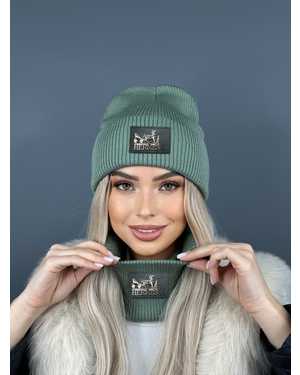 ШАПКА ДВОЙНАЯ + СНУД ОТ 8 ДО 108 ЛЕТ РАЗМЕР: ЕДИНЫЙ 70% ШЕРСТЬ, 30% АКРИЛ СЕЗОН ЗИМА