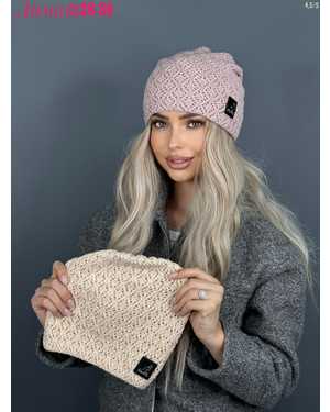 ШАПКА ВЗРОСЛЫЙ РАЗМЕР: ЕДИНЫЙ 20% ШЕРСТЬ, 80% ВИСКОЗА СЕЗОН ЗИМА