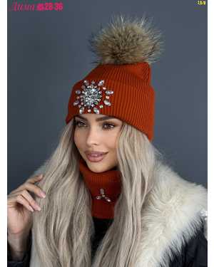 ШАПКА ДВОЙНАЯ С ПОМПОНОМ ОТ 8 ДО 108 ЛЕТ РАЗМЕР: ЕДИНЫЙ 70% ШЕРСТЬ, 30% АКРИЛ СЕЗОН ЗИМА