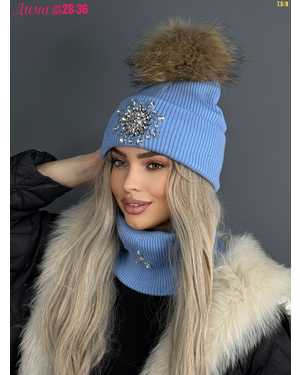 ШАПКА ДВОЙНАЯ С ПОМПОНОМ ОТ 8 ДО 108 ЛЕТ РАЗМЕР: ЕДИНЫЙ 70% ШЕРСТЬ, 30% АКРИЛ СЕЗОН ЗИМА