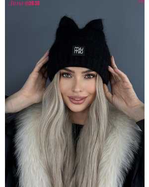 ШАПКА АНГОРА ДВОЙНОЙ ОТ 8 ДО 109 ЛЕТ РАЗМЕР: ЕДИНЫЙ 70% АНГОРА, 10% АКРИЛ, 12% ШЕРСТЬ, 8% ПУХ НОРКИ