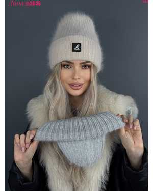 ШАПКА АНГОРА ДВОЙНОЙ ОТ 8 ДО 109 ЛЕТ РАЗМЕР: ЕДИНЫЙ 70% АНГОРА, 15% АКРИЛ, 15% ШЕРСТЬ