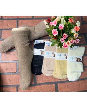 Женские НОСКИ Состав: Мех куницы 70% Хлопок 20% Полиамид 5% Эластан 5% Размер:36-41 УПАКОВКА 10ПАР