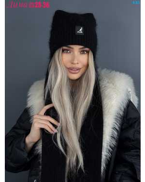 ШАПКА УШАНКА ВЗРОСЛЫЙ РАЗМЕР: ЕДИНЫЙ АНГОРА, ШЕСТЬ, ПУХА НОРКИ, АКРИЛ СЕЗОН ЗИМА