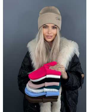 ШАПКА РАЗМЕР: ЕДИНЫЙ 70% ШЕРСТЬ, 30% АКРИЛ