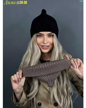 ШАПКА РАЗМЕР: ЕДИНЫЙ 55% ВИСКОЗА, 20% ПОЛИАМИД, 20% НЕЙЛОН, 5% КАШЕМИР