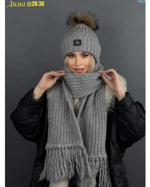 ШАПКА С ФЛИСОМ И ПОМПОНОМ ВЗРОСЛЫЙ РАЗМЕР: ЕДИНЫЙ 35% ШЕРСТЬ, 35% МАХЕР, 30% АКРИЛ СЕЗОН ЗИМА