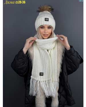 ШАПКА С ФЛИСОМ И ПОМПОНОМ ВЗРОСЛЫЙ РАЗМЕР: ЕДИНЫЙ 35% ШЕРСТЬ, 35% МАХЕР, 30% АКРИЛ СЕЗОН ЗИМА