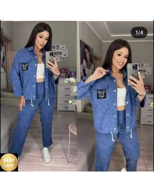 ЖЕНСКИЙ КОСТЮМ ТКАНЬ МИКРО ВЕЛЬВЕТ