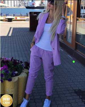 ЖЕНСКИЙ КОСТЮМ ДВОЙКА ТКАНЬ ХБ ЛИОН