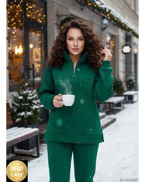 ЖЕНСКИЙ КОСТЮМ ДВОЙКА ТКАНЬ ФЛИС С НАЧЁСОМ