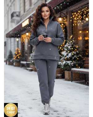 ЖЕНСКИЙ КОСТЮМ ДВОЙКА ТКАНЬ ФЛИС С НАЧЁСОМ