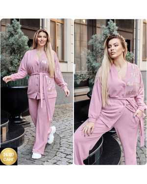 КОФТА ТКАНЬ АНГОРА С СТРАЗАМИ