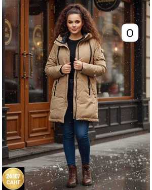 КУРТКА ТКАНЬ ПЛАЩЕВКА С ПОЛНОЙ ПОДКЛАДКОЙ (НАПОЛНИТЕЛЬ ХОЛОФАЙБЕР)