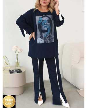 ЖЕНСКИЙ КОСТЮМ ДВОЙКА ТКАНЬ ТРИКОТАЖ