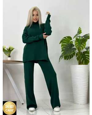 ЖЕНСКИЙ КОСТЮМ ТКАНЬ ТРИКОТАЖ, ЭКО КОЖА