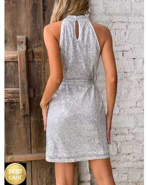 ПЛАТЬЕ ТКАНЬ ПАЕТКА С ПОДКЛАДКОЙ