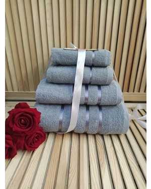 Набор полотенец из 4-шт материал махра состав 100% хлопок Размеры 70-130-1-шт 50-80-1-шт 40-60-1-шт 30-50-1-шт