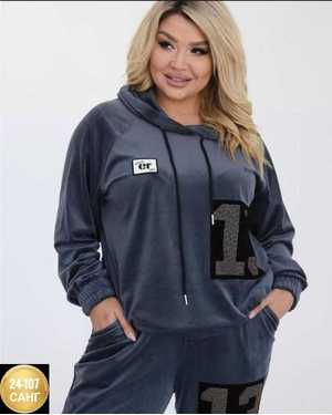 ЖЕНСКИЙ КОСТЮМ ДВОЙКА ТКАНЬ ВЕЛЮР