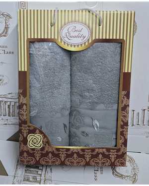 Набор из двух махровых полотенец Состав хлопок 100% Размеры 70/130 см 1 шт 50/80 см 1 шт