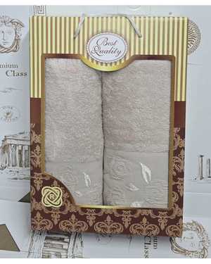 Набор из двух махровых полотенец Состав хлопок 100% Размеры 70/130 см 1 шт 50/80 см 1 шт