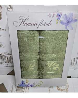 Набор из двух махровых полотенец Состав хлопок 100% Размеры 70/130 см 1 шт 50/80 см 1 шт