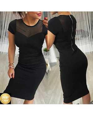 ПЛАТЬЕ ТКАНЬ КРЕПУН + СЕТКА