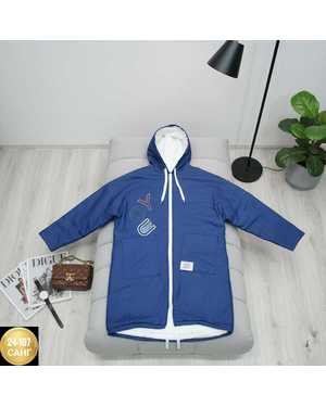 КАРДИГАН ТКАНЬ ДЖИНСОВАЯ С МЕХОМ