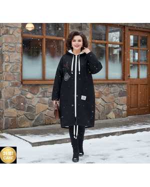 КАРДИГАН ТКАНЬ ДЖИНСОВАЯ С МЕХОМ