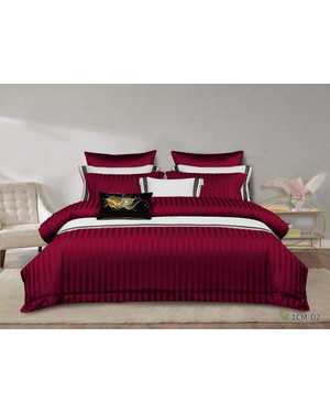 Комплект постельного белья с готовым одеялом Ткань страйп Сатин(возможно замена на похожее)