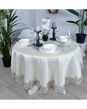 Скатерть Брюссель материал ткани 100% полиэстер Размер 180 круг