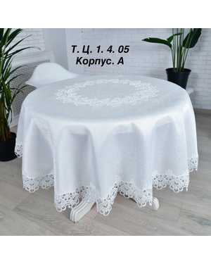 Скатерть Брюссель материал ткани 100% полиэстер Размер 180 круг