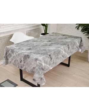 Скатерть Клеенка на тканевой основе с узором мрамор Размер 110 на 140см