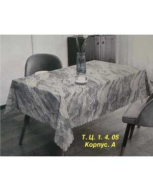 Скатерть Клеенка на тканевой основе с узором мрамор Размер 140 на220см